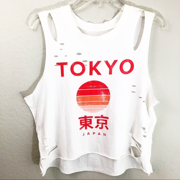 Grayson Threads Tops - Grayson Threads Medium Tokyo Japan Cotton White